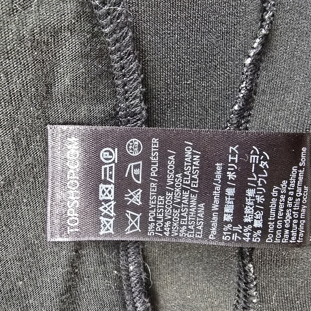TOPSHOP Gray Sleeveless Open Front Vest with Pockets - Picture 8 of 8